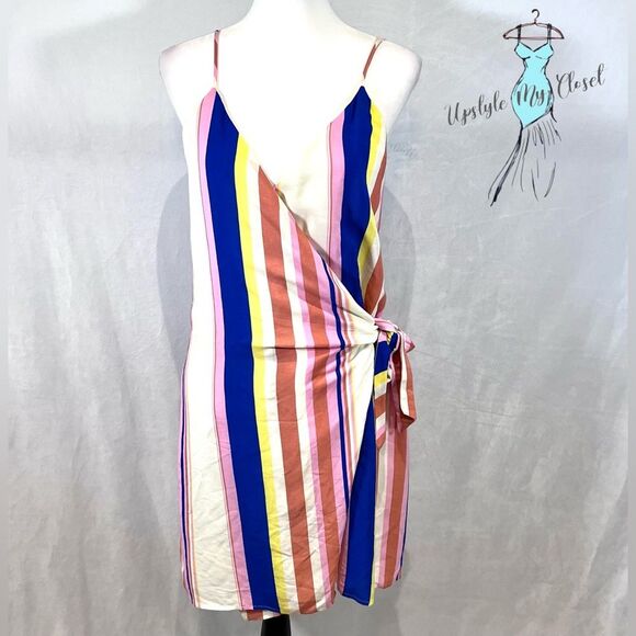 Line & Dot Rory striped wrap dress size medium - Picture 5 of 10